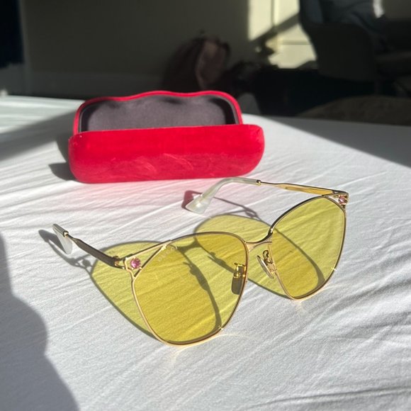Gucci Yellow Sunglasses main image 5